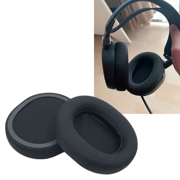 Utskiftbare øreputetrekk Vaskbare nettingstoffputer for Arctis 1 3 5 7 9X Headset Lydisolering White printing