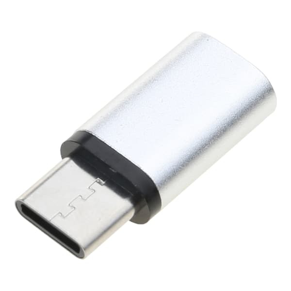 USB C naaras-uros-adapterit, Type C - MicroUSB-laturikaapeliadapteri Classic white