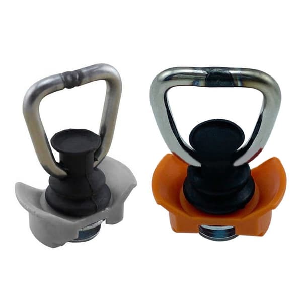 Spor Enkel Stud Montering med Ringer Keeper Bind ned 1322LB Kapasitet Montering Orange