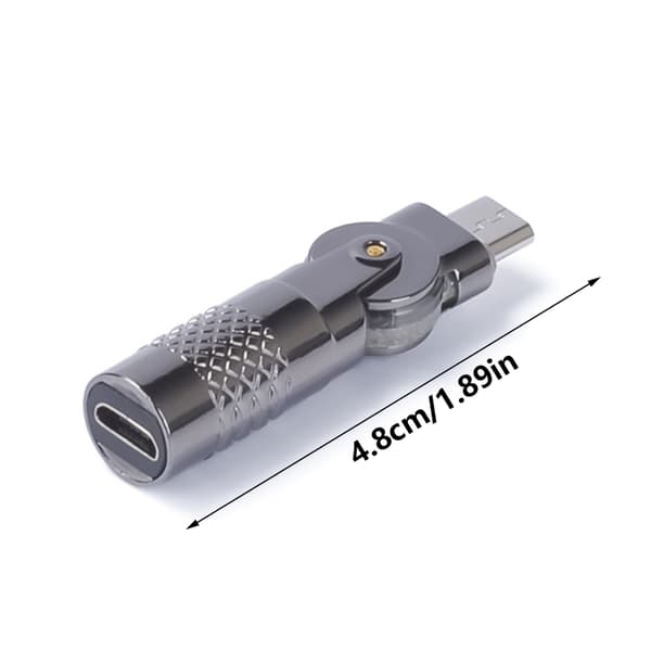 Roterende USB-ladeadapter for hodetelefonspillkonsoller 90° rotasjon