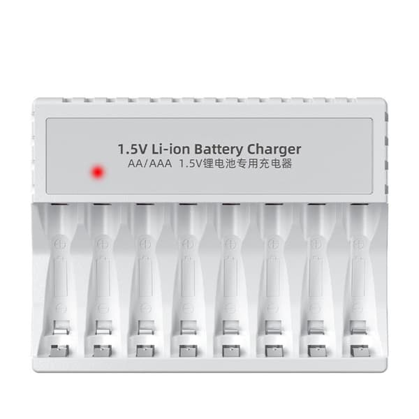 Intelligent MultiSlot Batterilader for AA 3A-batterier Ladehuber 4 charging slots