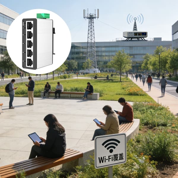 Robust 5-ports Ethernet Switcher Boks Til Industriel DIN-skinne Montering Ikke Administreret