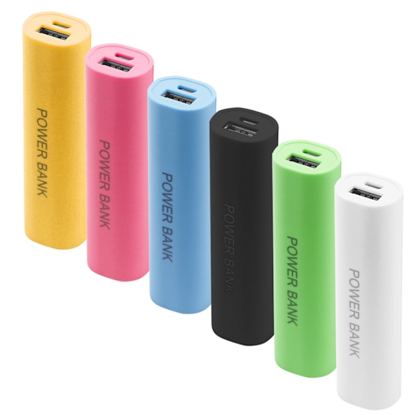 18650 Powerbank Fodral Power Bank Skal för Mobiltelefoner MP3 MP4 PDA GPS Svetsfri Mobil Strömförsörjning Lättvikt White
