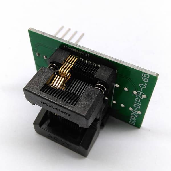 SSOP8 TSSOP8 Programmeradapterkontakt TSSOP TIL DIP-omformer Chip Testing Debug Outlet IC For 0,65 MM Pitch OTS-(28)-0,65-01