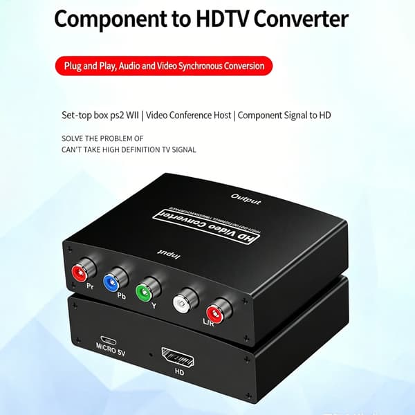 YPbPr komponentvideo til HDTV-konverter perfekt for eldre videoutstyr