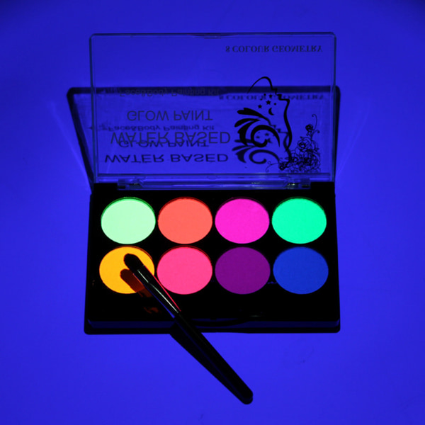 1 kartong Ritning Pigment Vattenlösligt, icke giftigt kroppsfärg Makeup Ansiktsmålningssats med pensel