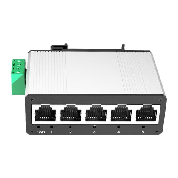Robust 5-ports Ethernet Switcher Boks Til Industriel DIN-skinne Montering Ikke Administreret