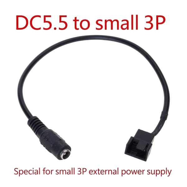 Pålideligt DC5.5x2.1mm strømadapterkabel til computerblæser med sikker forbindelse