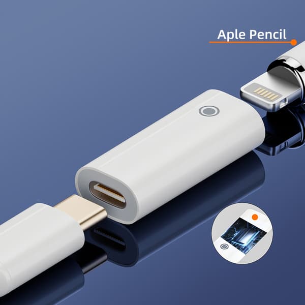 Stylus Touch Pen Strømadapter Laderomformer for Pencil 1. generasjon