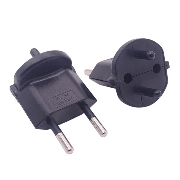 EU-adapter, europeiskt uttag, 3-polig stickpropp, 16A till 10A, 250V, internationell - universell europeisk resekontakt