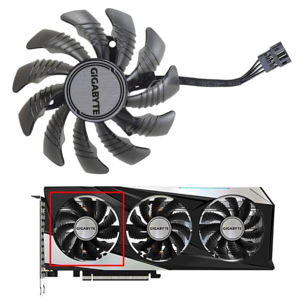GPU-køleventilator 78mm PLD08010S12HH 4Pin 12V VGA-grafikkortventilator til 3050 3060 3060TI GAMING OC null - B