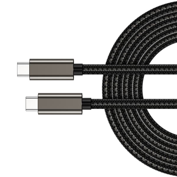Nylonpunottu USB C -kaapeli PD240W 20Gbps Data USB C - USB C 3.2 Gen 2x2 -kaapeli 1m