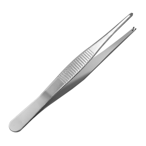 140 mm tandad pincett med krok för suturering Manipulera nålhållningssuturer Vävnadshandverktyg Pincetttillbehör