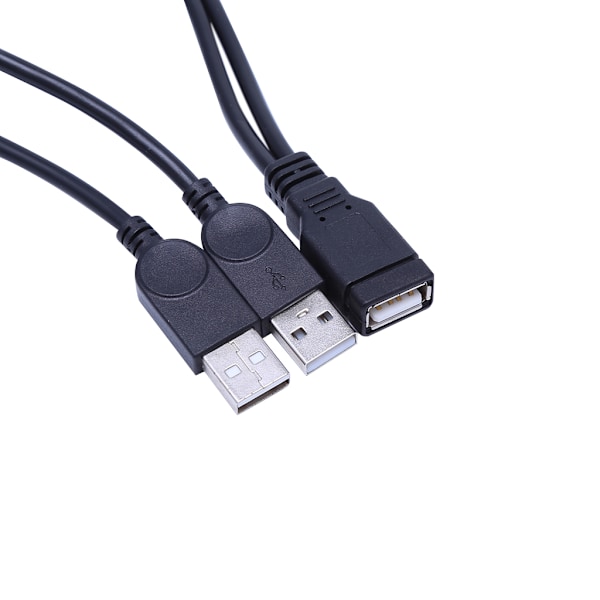 USB 2 Port Splitter Kabel, USB Typ A Splitter 1 Hona till 2 Hane USB 2.0 Y Adapter Strömkabel Förlängningshubb 37cm