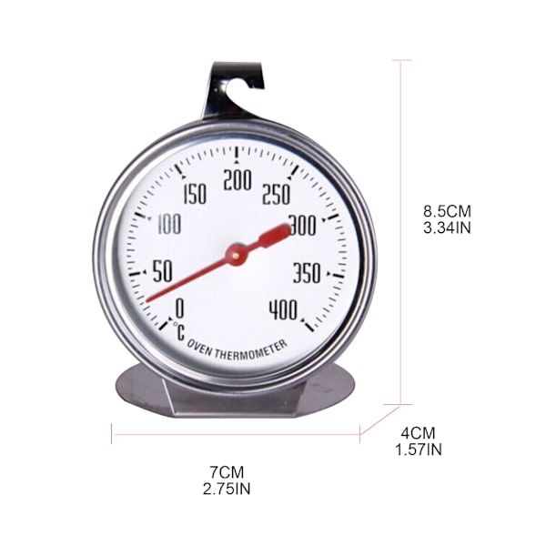 Rostfritt Stål Övervaknings Termometer för Ugn/Grill/Rökning Kött/Mat Mattemperatur Mätning Mätare