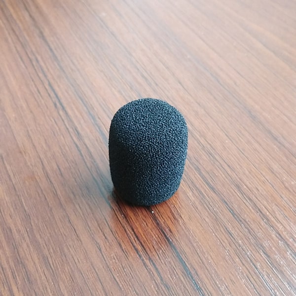 5 st svarta mikrofonheadset-skumgummi-vindskydd - mikrofonöverdrag