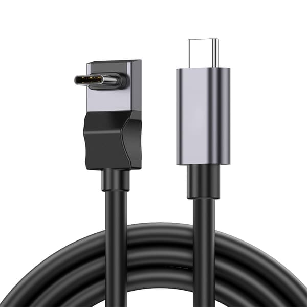 100W USB C til USB C Kabel 90 Graders L Form 10Gbps Data Synkronisering til Hurtig Opladning 1m