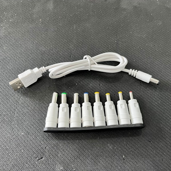 USB 5V till DC9V 12V Konverteringskabel USB5V till 9V 12V Strömförsörjningsladdningskabel med 8 Kontaktadaptrar 5V line 8 headers