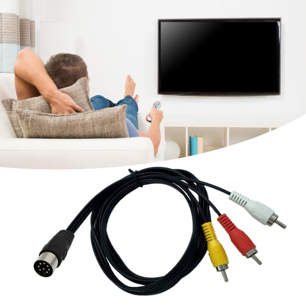 Letanvendelig DIN 8Pin til 3RCA kabel for problemfri enhedsintegrationstilbehør 0.5M