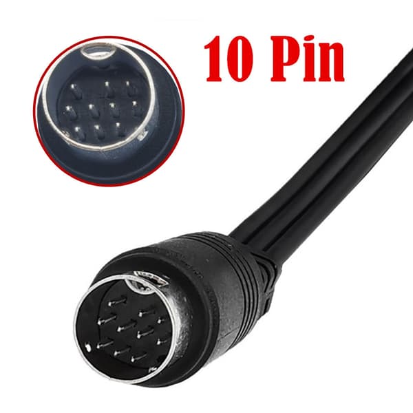 S-video kabel Mini DIN 10pin han til 3RCA videokabel 1,8m ledningsforbindelse til lyd- og videoenheder