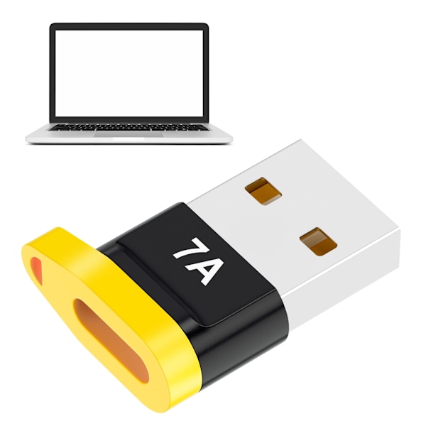 USB till USB C Adapter Höghastighetsladdningsomvandlare Dataöverföring för Telefoner Black