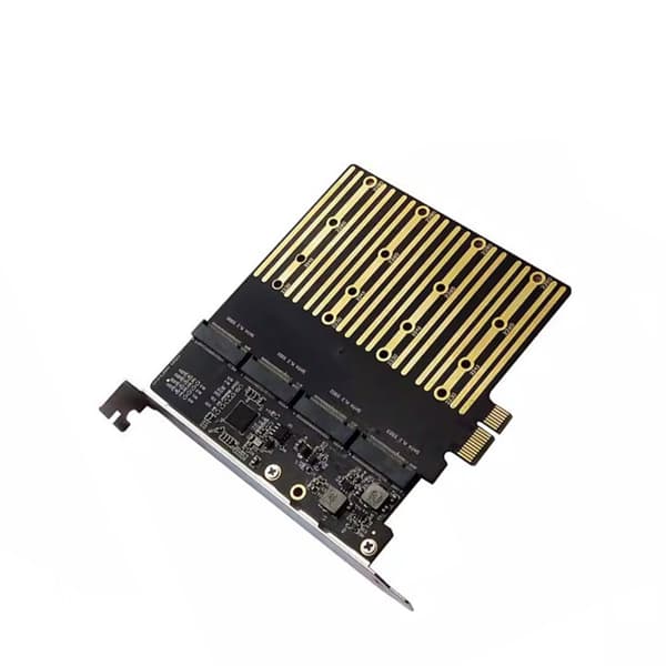 Flere drev PCIe X1 til 4 konverteringskort til M.2-drev Nem installation