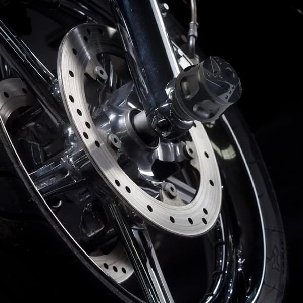 Universal Motorcykel Gaffel Kraschskydd Fallskydd Aluminium Fallblock Black