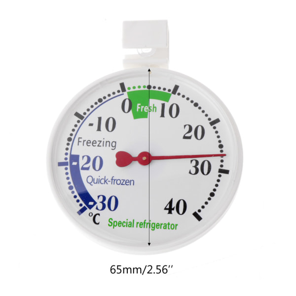 Klassisk hängande frystermometer Stor urtavla med röd indikator -30°~40°C