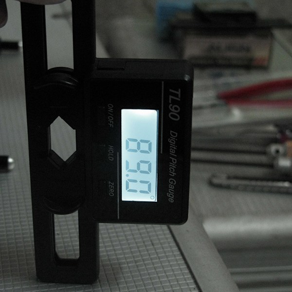 TL90 Digital Pitch Gauge LCD-bakgrundsbelyst display, bladvinkelmätare