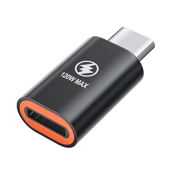 12-stifts till USB C-adapter USB C hona till 12-stifts hane-adapter, snabbladdning och datasynkronisering stöder hållbarhet Orange