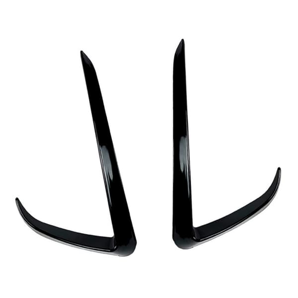Lättinstallerad vindavvisare för utvalda 2019+ ABS främre stötfångarläppsplitter Glossy Black