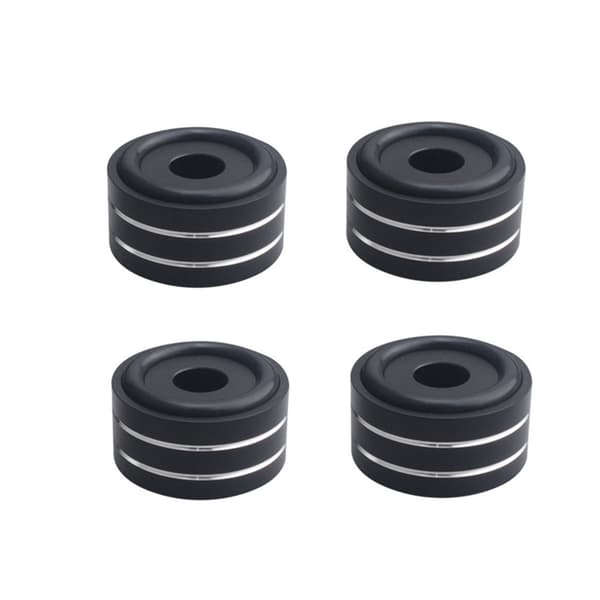 4PCS Högtalare Halkfria Fästfötter Isolering Absorberar Stöt Förstärkarbas Black