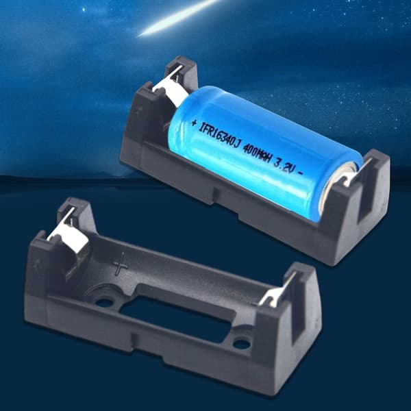 2 STK CR123A 16340 LIR123A Batteriholder 3V Oppbevaringsboks For PCB Loddemontering