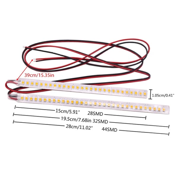 Dynamisk LED Bil Sidospegel Strip Ljus Blinkers Indikator Lampor Strip 28cm