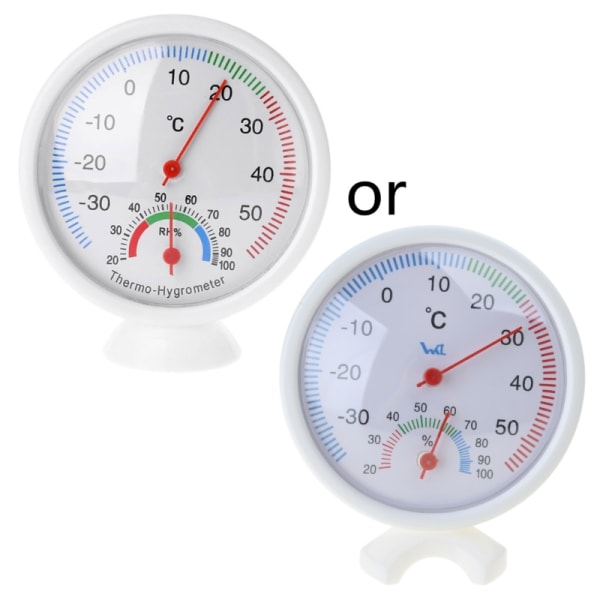 Klockformad termometer Fuktighetsmätare Temperatur Hygrometer inomhus utomhus