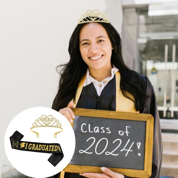 Dimissionskappe til universitets ceremoni Dimissions æreskappe/krone Gold Grad Crown