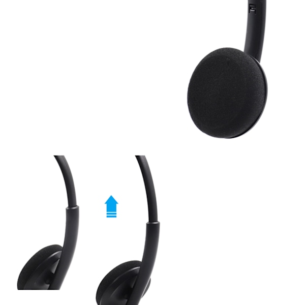 Högkvalitativt USB-headset, Call Center-headset, Hörlurar med volymkontroll