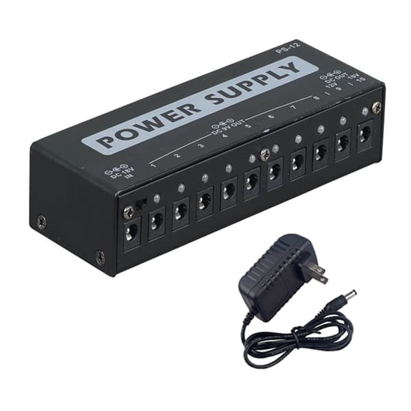 Gitarpedaler Strømforsyning Med 10 Isolerte Utganger for 9V/12V/18V Effektpedal US