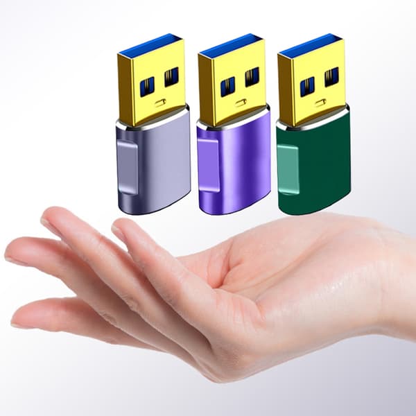 5 Gbps ladekonvertere, bærbar USB3.0 hann til Type C hunn adapterhode Green