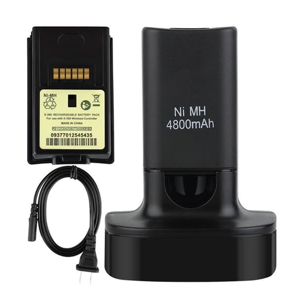 Controller-ladestation med genopladeligt batteri til 360 Controller-ladestation US/EU-stikoplader Black EU