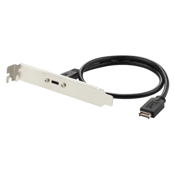 Metall USB E hann til USB C hunn panelmonteringskabel 10 Gbps lading for datamaskin