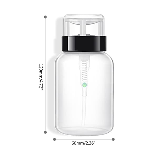 200ml Tryck ner Dispenser Nagellacksremover Pump Tomma Flaskdispensrar White