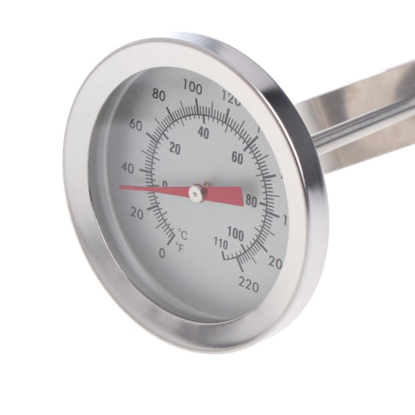 Friteringstermometer Omedelbar läsning 12-tums urtavla kött BBQ termometer för bryggning
