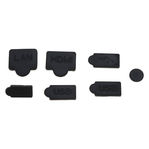 7-pack Silikon Dammskydd Set USB HDMI-kompatibel Gränssnitt Dammskydd Dammskydd för Spelkonsol