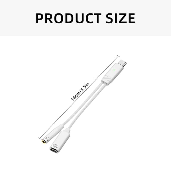 High Fidelitys USB C til 3.5mm Adapter Oplader For Problemfri Musikoplevelse Gray