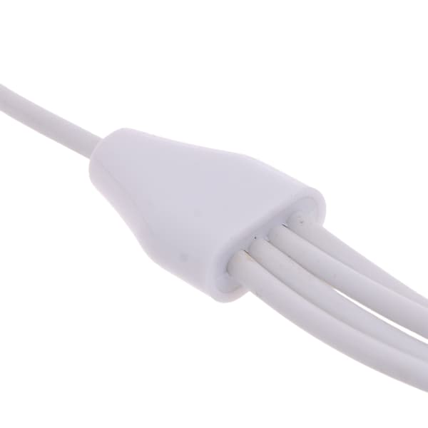 USB C til Micro USB + Type C Universal Opladerkabel til Telefon Flere Enheder White