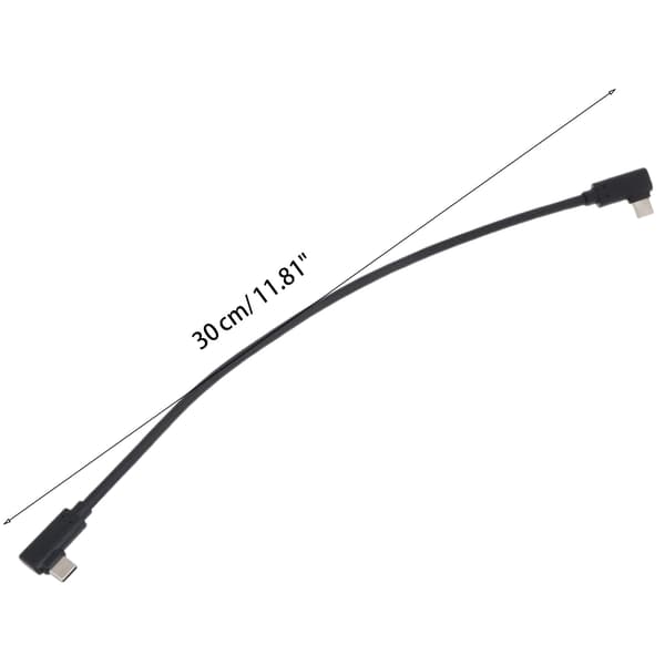 USB C til USB C-kabel 60W, USB C-opladerkabel hurtigopladning retvinklet 10 Gbps datakabel til smartphone bærbar computer