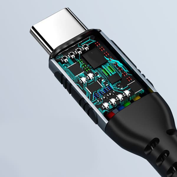 Hurtigopladningskabel 100W USB C til USB C datakabel 480Mbps dataoverførsel 0.5m