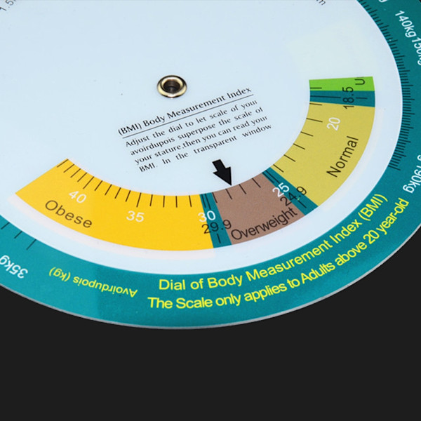 Portabel Hjulräknare med 150mm Diameter BMI Kroppsmasseindex Mätning