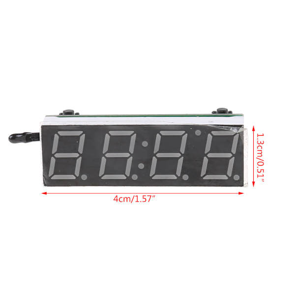 Multifunktionell Digital Bil LED Elektronisk Klocka för Tid Temperatur Spänning 3 i 1 Mätare 12V 5-20V